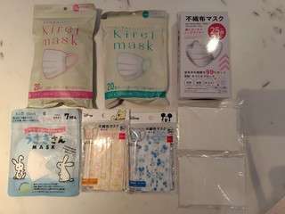小マスク、熱冷却シート