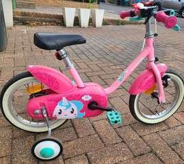 4-6さい用 補助輪付 自転車（ピンク）