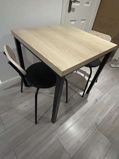 Habitat Zayn Birch Dining Table & 2 Birch Chairs
