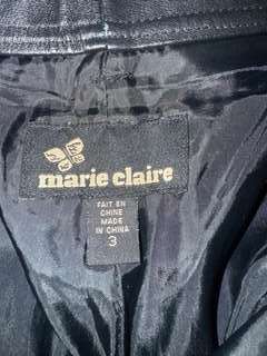 定価£160! Marie Claire 100%本革レザーパンツ黒（キュロット風)を£16 !